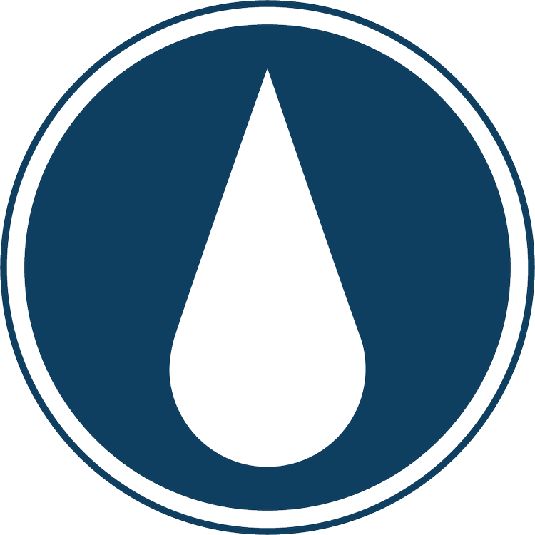 Baptism symbol icon representing cleansing and resurrection in Christian faith, associated with OV Church.