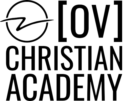 [OV] Christian Academy logo featuring a circular emblem and bold text, representing OV Church's commitment to education and community engagement.