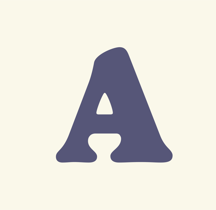 Large stylized letter "A" on a light beige background, representing the theme of 'Abide' and spiritual reflection in the OV Church program.