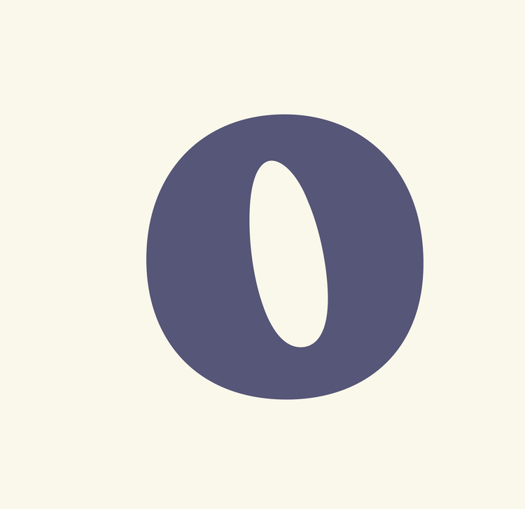 Large stylized letter "O" on a soft beige background, symbolizing the theme of "Abide" in the context of spiritual growth and reflection.
